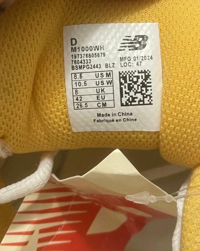 نیوبالانس ۱۰۰۰ مشکی زرد